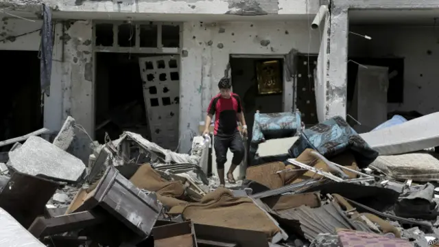 Разрушенный дом в секторе Газа