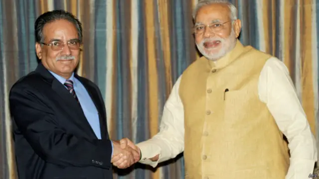 नरेंद्र मोदी, कमल दहाल प्रचंड