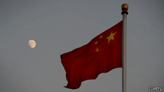 Китайский флаг и Луна