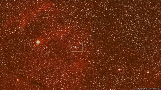 Primer avistamiento del cometa en 2014. Foto: ESA © 2014 MPS for OSIRIS-Team 