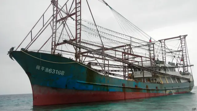 过去菲律宾多次扣留的中国渔船。（资料照片）