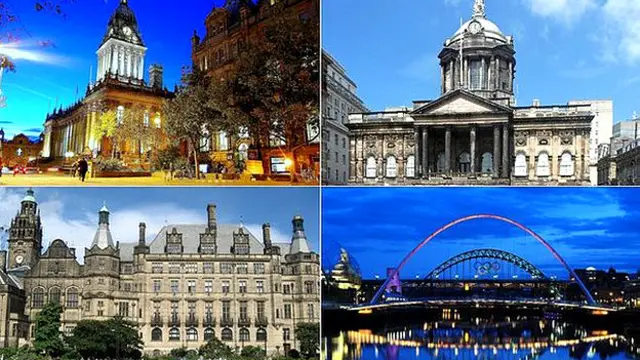 英国财政大臣奥斯本说，快速交通联系可以把这几座北方城市打造成“北方全球经济中心”。