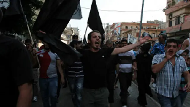 مظاهرات في طرابلس في لبنان