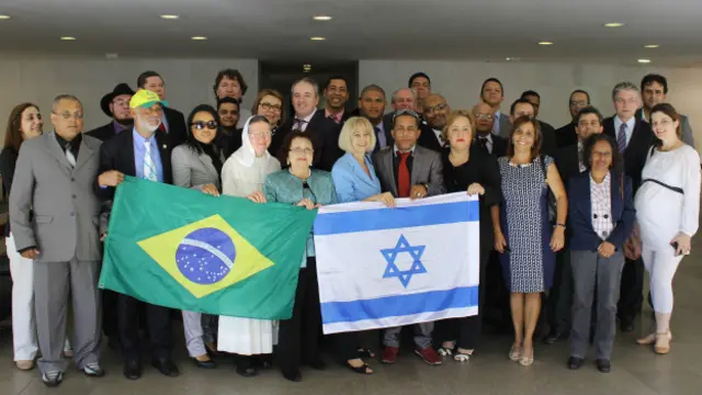 Ato de evangélicos no Itamaraty (Comunidade Brasil-Israel)