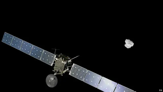 روزیٹا خلائی جہاز 57پی نامی دمدار ستارے کے قریب پہنچ رہا ہے (خیالی تصویر)