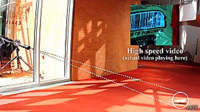 Filmación de vibraciones de un objeto en el MIT