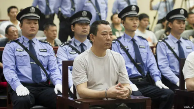 湖北省高院对刘汉、刘维等上诉案进行公开宣判,法院维持一审对刘汉、刘维的死刑判决。这是庭审现场(8月7日摄)。