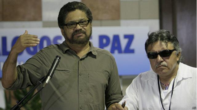 Delegados de las FARC a la mesa de diálogo de La Habana.