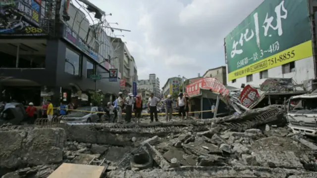 台灣高雄氣爆現場