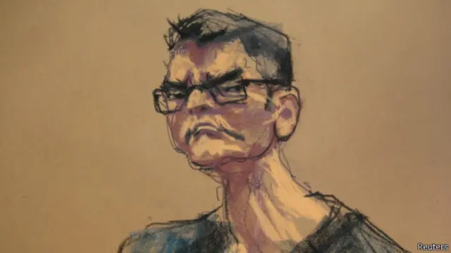 Gambar Rudy Kurniawan di pengadilan