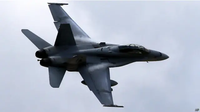 اغارت الطائرات الامريكية على موقع لمدفعية تنظيم "الدولة الاسلامية"