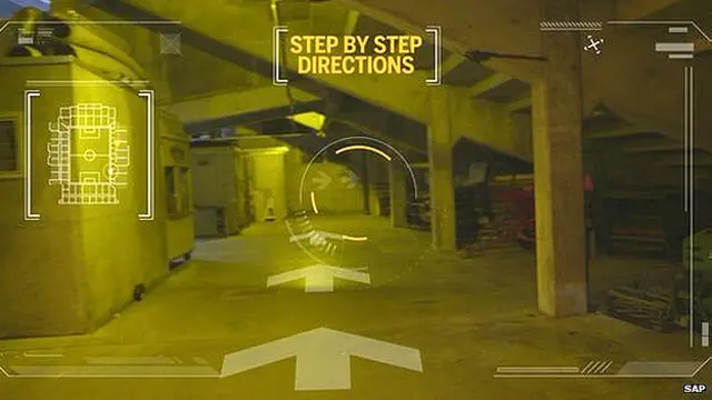 Gafas inteligentes con instrucciones usadas por los trabajadores de Bosch