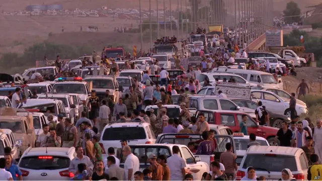 Avalancha de yazidíes a Erbil