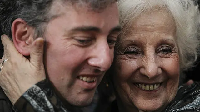 Reencuentro Estela de Carlotto y Guido