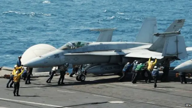 تشارك الطائرات بدون طيار الطائرات الحربية في قصف تنظيم " الدولة الاسلامية".