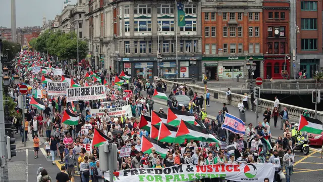 Protesta en Dublín, Irlanda