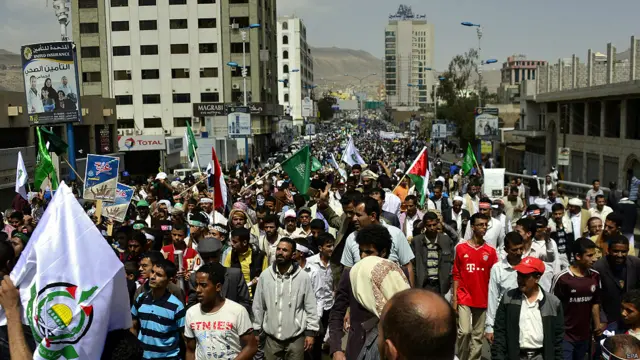 Protesta en Saná, Yemen