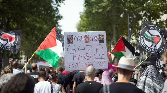 Protesta en Marsella, Francia
