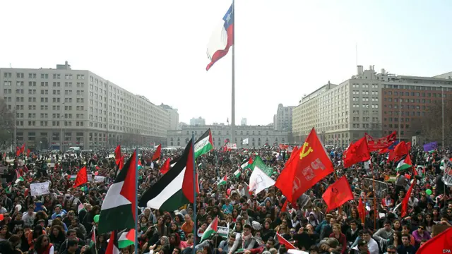 Protesta en Santiago de Chile