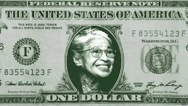 रोज़ा पार्क्स, अमरीकी डॉलर