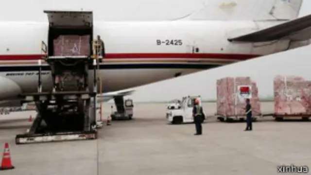 中國運往西非國家的醫療物資從上海啟航