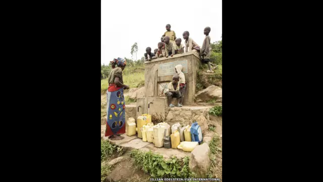 Bwirika Village, Water Tank Inscription, Muhanga District, South Province, Ruanda. 