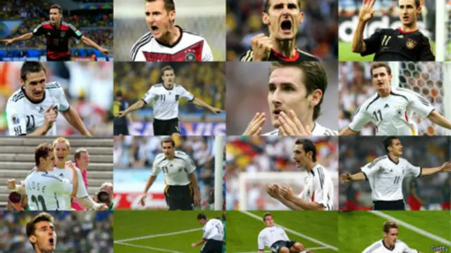 Klose dan 16 golnya di empat Piala Dunia yang dipuncaki gelar Juara Dunia.