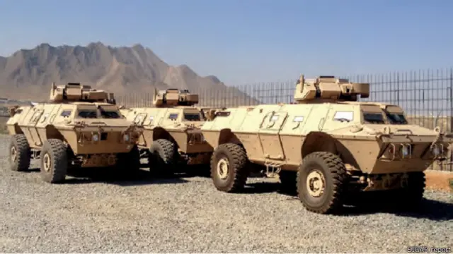 از شمار ۶۳۴ خودرو زرهی را قرار بود به ارتش افغانستان تحویل داده شود فقط ۴۱۹ مورد به ارتش ملی افغانستان تحویل داده شده است