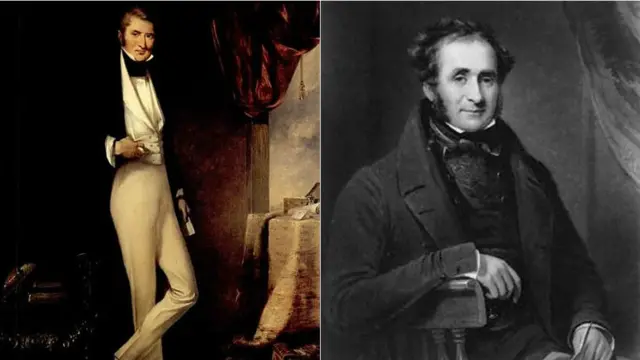 威廉·渣甸（左）和詹姆士·馬地臣（右）