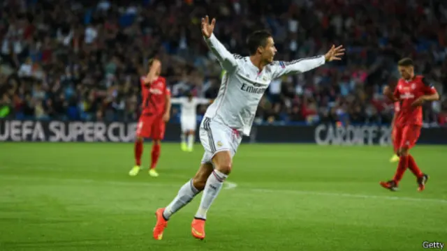 كريستيانو رونالدو يرفع رصيده من الاهداف في شباك اشبيلية الى 18 هدفا