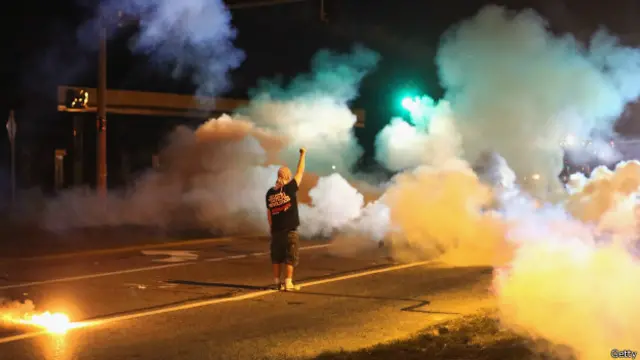 Протестующие в США