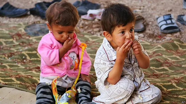 इराक़ में यज़ीदी बच्चे