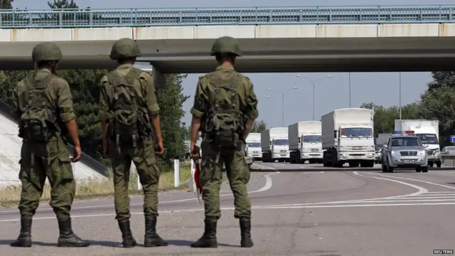 Российские грузовики с помощью