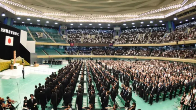 日本政府在東京都幹代田區的日本武道館舉辦了戰爭陣亡者追悼儀式（15/08/2014）