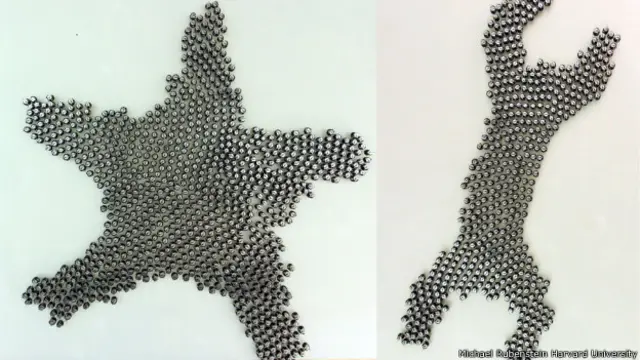 Formar la estrella tomó más de 11 horas, mientras la forma de la derecha se demoró casi seis horas.