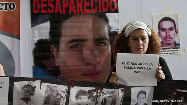 Familiares de víctimas del conflicto colombiano.