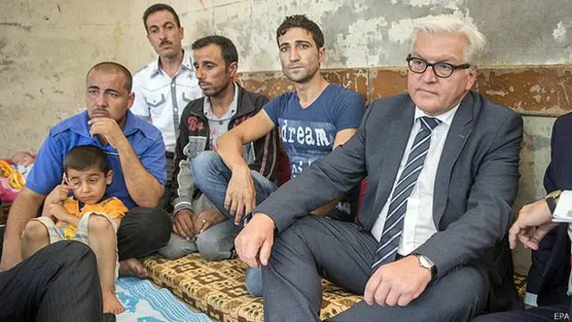 Frank-Walter Steinmeier y yazidíes