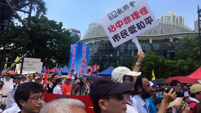 去年八月“反占中”大联盟举行游行