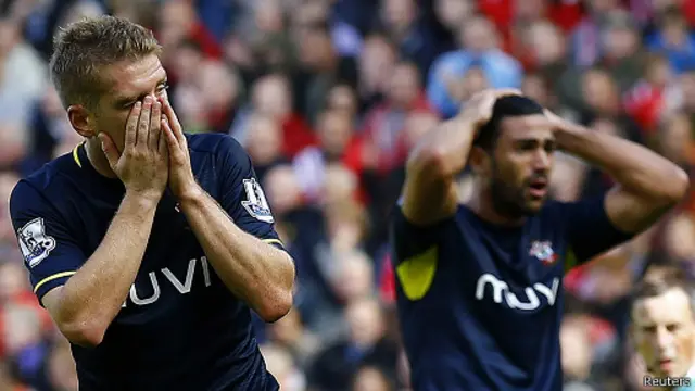 كان ساوثامبتون الأكثر خطورة والأقرب للتهديف