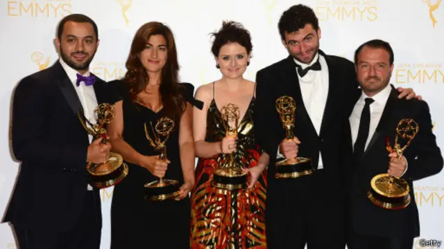 تسلم فريق عمل فيلم الميدان جوائز "إيمي" في حفل أقيم يوم السبت بمدينة لوس أنجليس الأمريكية