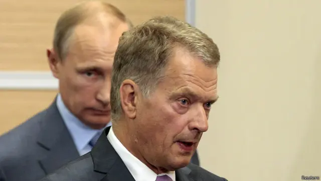 Президенты России и Финляндии Владимир Путин и Саули Ниинисте