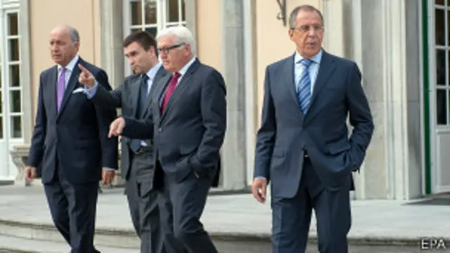 Министры иностранных дел Франции, Украины, Германии, России