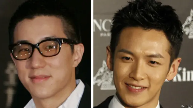 Jaycee Chan (bên trái) và Kha Chấn Đông