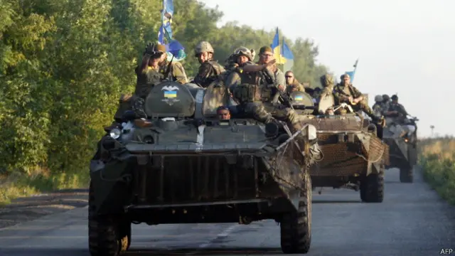 Колонна украинской армии