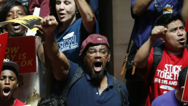 Trabajadores de cadenas de cómida rápida
