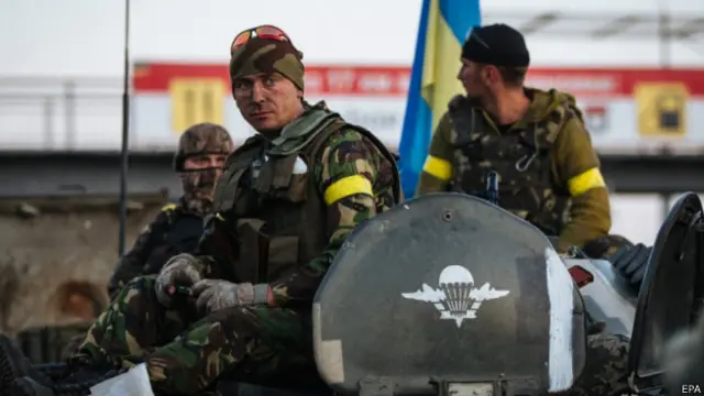 Украинские военные в Дружковке