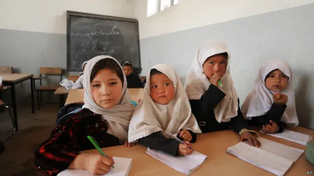 अफ़ग़ानिस्तान की स्कूली लड़कियां