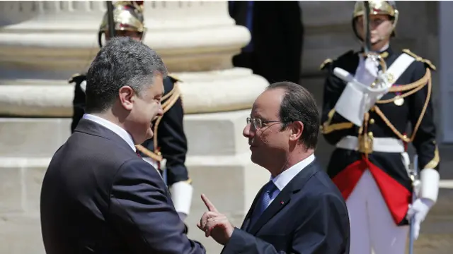 Петр Порошенко и Франсуа Олланд