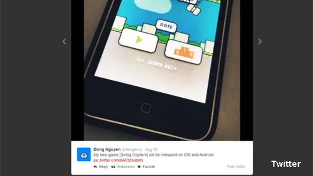 Hà Đông thông báo trên mạng Twitter về game mới
