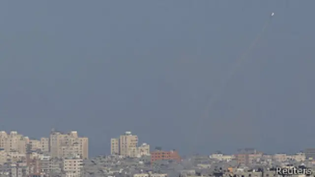 Запуск ракеты из сектора Газа